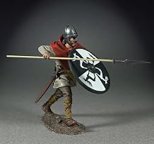 W. Britain Wrath of The Northmen 62136 Saxon Warrior Algar Defending with Spear 1:30 Scale Metal