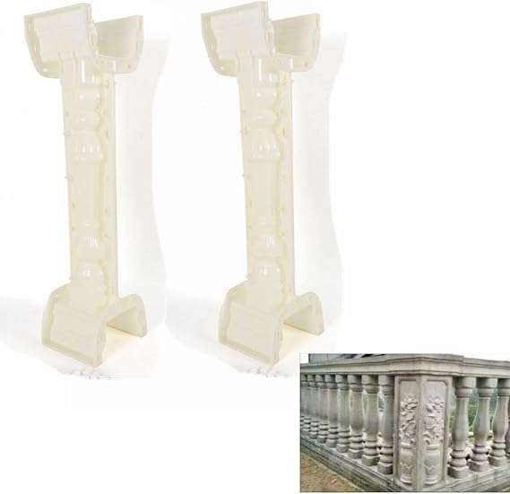 Pillar Concrete Mold, Plastic Balustrade Mold, Garden DIY Casting Cement Plaster Concrete Mould, Balcony Fence Decor Mould 35inch Tall