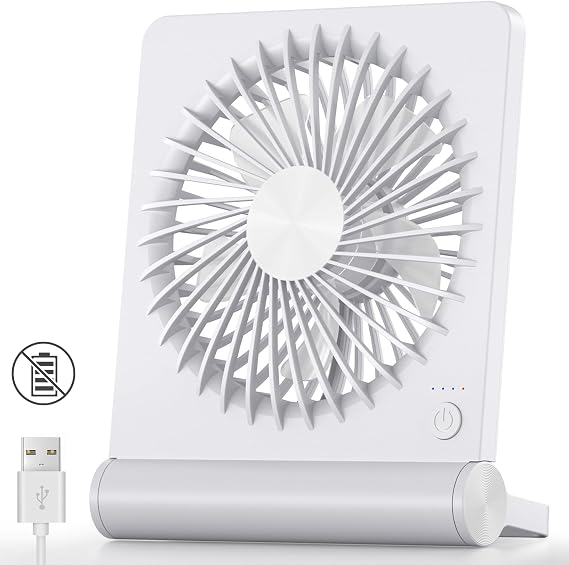 Koonie USB Desk Fan, Strong Wind Ultra Quiet Small Mini Fan