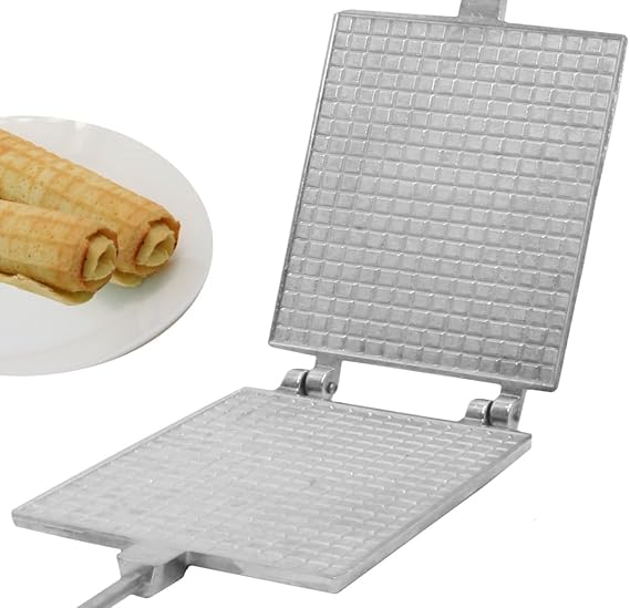 Waffle Maker rectangular shape - Waffle Cone Maker - Krumkake Iron - Wafer Maker - Waffle Makers - Waffle Cone Maker Machine - Stroopwafel Maker - Ice Cream Cone Maker - Wafer Iron -