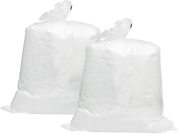 Pluto Packaging 1/2 Cubic White Booster Bean Bag Refill Beads