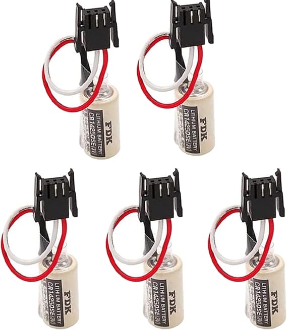5Pcs 1000mAh CR14250SE 3V 1/2AA for FDK PLC Battery 1747-BA Backup Power Supply, 14mm*25mm