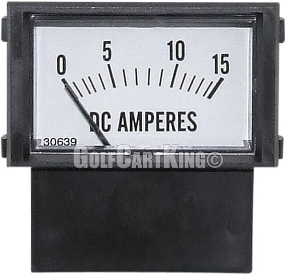 Club Car Golf Cart Ammeter (15 Amp) 48 Volt for Power Drive 1,2,3 Charger