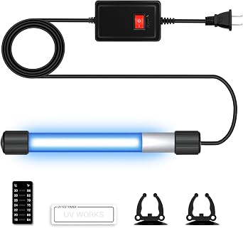 U-V Aquarium Clean Light Algae Removal LED Light Waterproof for Fish Tank Pond Aquarium (7W)