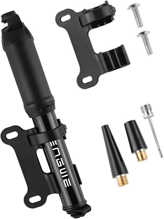 ENGWE Bike Pump with Presta & Schrader Valves, 100 PSI Bicycle Pump for Electric Bike Tire Pump Mini Bike Air Pump Handheld Portable Bike Pump Universal Small High-Pressure Ball Needle Accessories