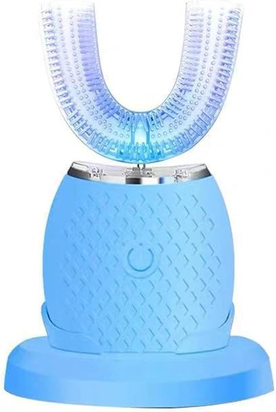 Electric Ultrasonic U-Shaped Toothbrush, 360 Automatic Sonic Toothbrush for Adults, Waterproof USB Rechargeable for Dental Care