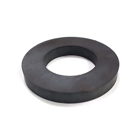 Ferrite Ring Magnet 4.33In Dia Large Ceramic Ring Magnet with Hole for Science Experiment, Speaker, DIY Projects - Heavy Duty Round Extra Big Magnets