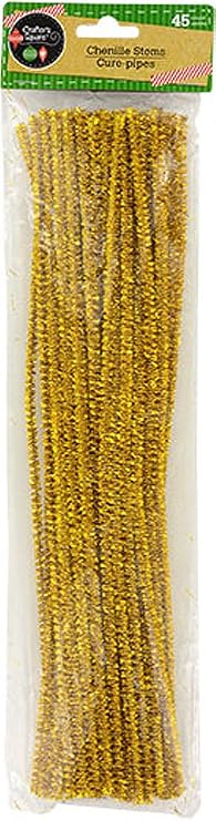 Chenille Stems Cure - Pipes Gold 45pc