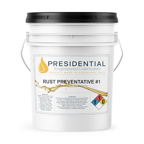 Presidential Rust Preventative (5 Gallon) | Oil Based Penetrant & Lubricant for Rust and Corrosion Prevention In Industrial Applications - Made in USA