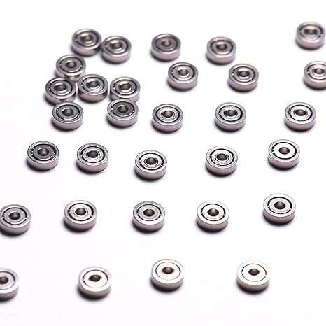 Atoplee Miniature Ball Bearings 100pcs 1x3x1mm 681ZZ Stainless Steel Tiny Metal Ball Bearings Wheel Roller for Toy Model DIY Mini Stuff