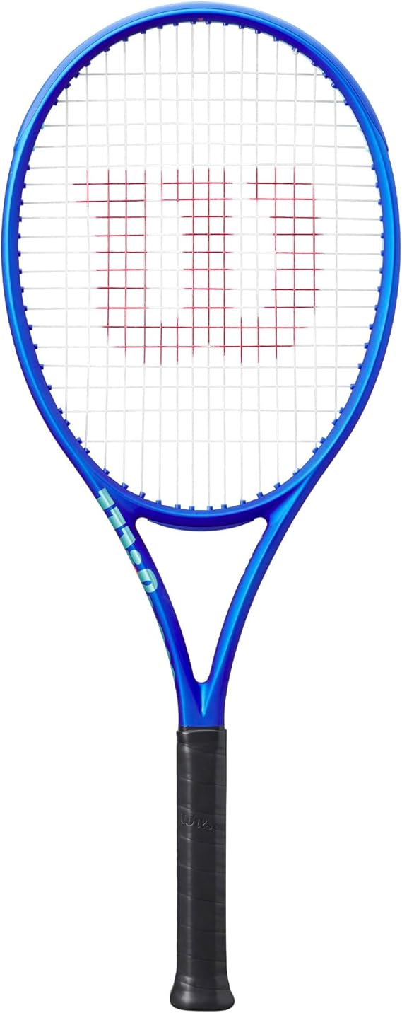 Wilson Ultra 100 V5 Adult Performance Tennis Rackets - Strung with Sensation 16 Natural at Mid Range Tension