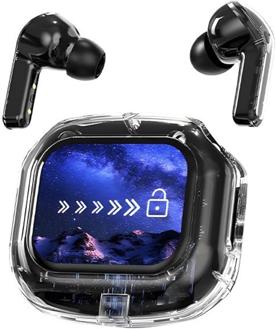 Clear Radio Earphones Color Display Touch Action Active Noise Cancellation Function 30H Amusement Ergonomic Shape Clear Sound Obvious Case Noise Cancelling Earphones