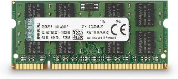 Kingston Technology 2 GB Unbuffered System Specific Memory Model 2 Not a kit (Single) DDR2 667 (PC2 5300) 200-Pin SO-DIMM KTH-ZD8000B/2G