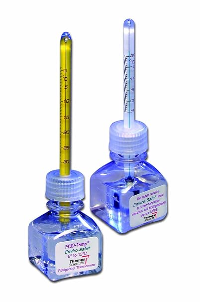Thomas PTFE Coated Frio-Temp High Precision Liquid-In-Glass Verification Oven Thermometer, 200mm Length, 95 to 115 degree C