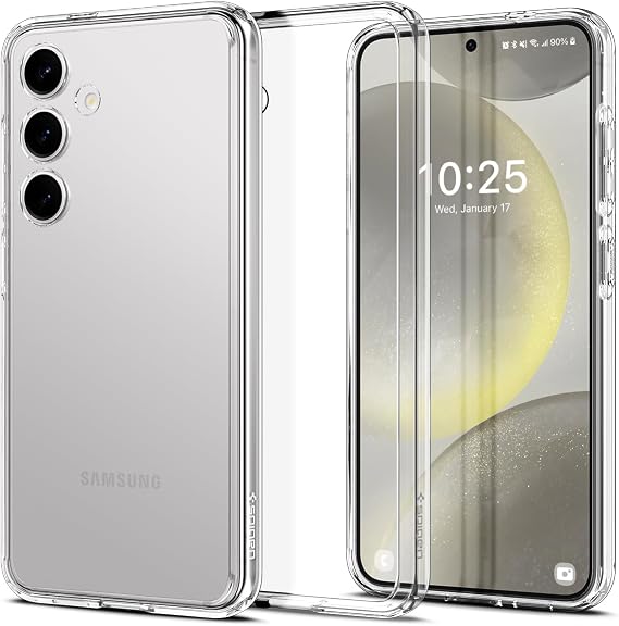 Spigen for Galaxy S24 Case, Ultra Hybrid [No Magnet Ring] [Anti-Yellowing] - Crystal Clear