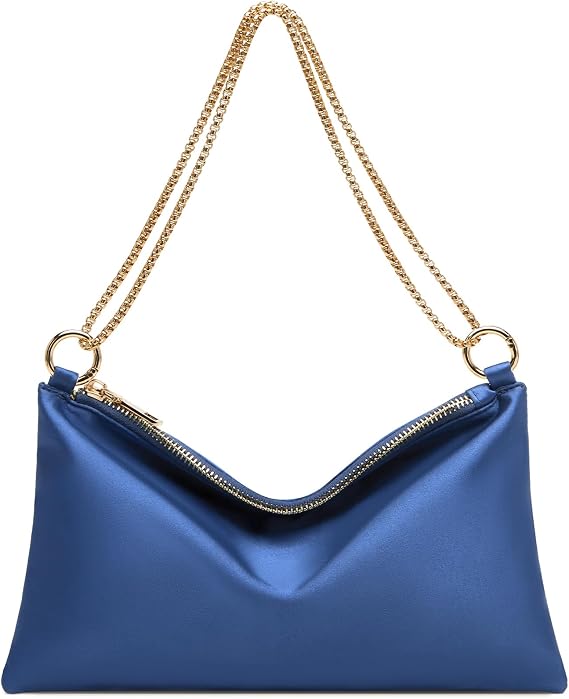 oscaurt Women's Evening Handbag Satin Shoulder Bag Purse for Prom Engagement Cocktail Party Wedding