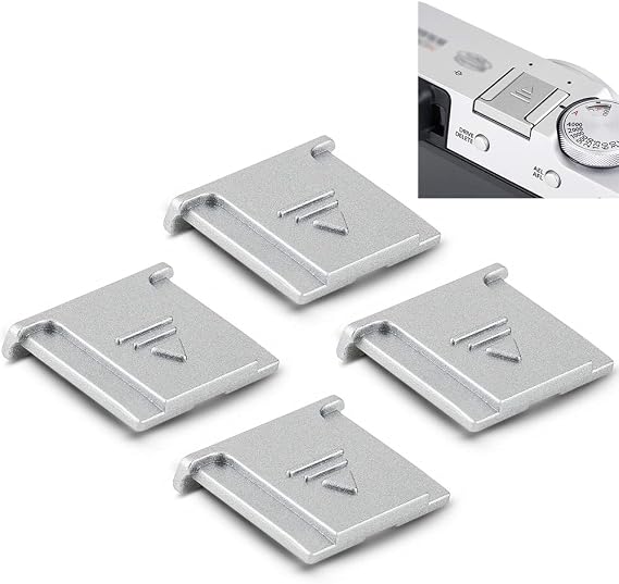 4PCS Camera Hot Shoe Cover for Fujifilm XT30III XM5 X100VI X100V XE4-Silver