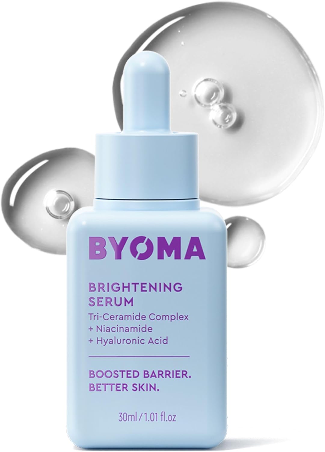 BYOMA Brightening Serum (30ml) Brightening and Hydrating Face Serum with Hyaluronic Acid, Niacinamide and Ceramides - For Glowing and Radiant Skin