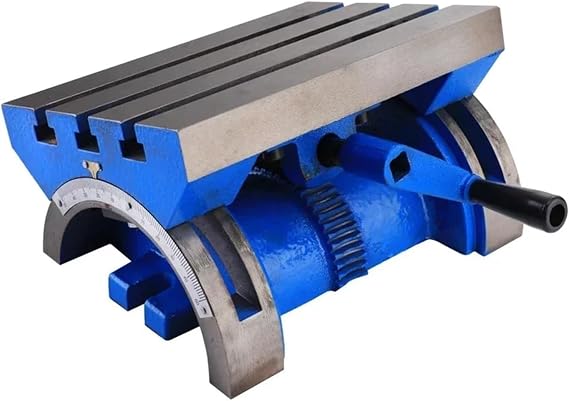 1pc 12 Inch Adjustable Tiltable Angle Table for Milling and Drilling Machines - Heavy Duty Cast Iron Construction