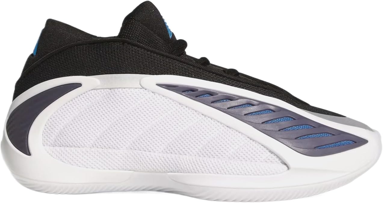 adidas キッズ アンソニー・エドワーズ 2 バスケットボールシューズ ビッグキッド, ホワイト/ブラック, 7 Big Kid