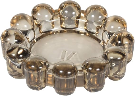 Alice Lane Home Collection Original Smoky Glass Small Bubble Candle Dish
