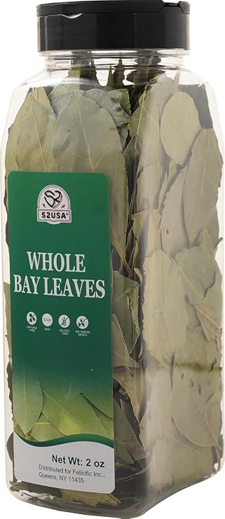 52USA Bay Leaves 2 oz, Whole Bay Leaves, All Natural, Gluten Free, Caffeine Free, No Sugar, Laurel Herbs for Cooking