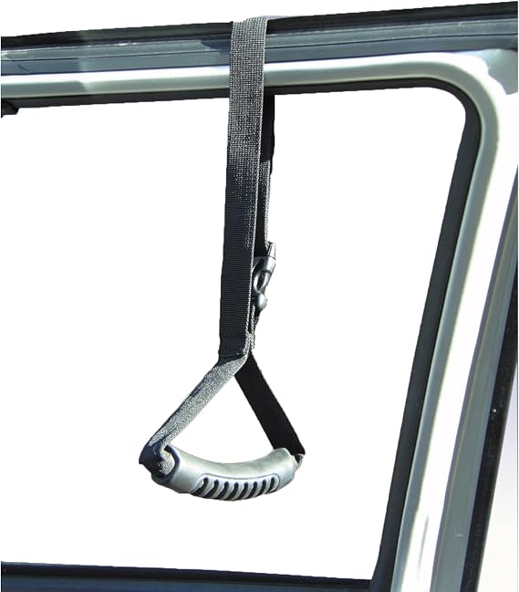 Stander CarCaddie, Car Safety Grab Bar for Adults, Seniors, and Elderly, Ergonomic Vehicle Support Handle with Adjustable Strap and Non-Slip Rubber Grip, Automotive Standing and Mobility Aid