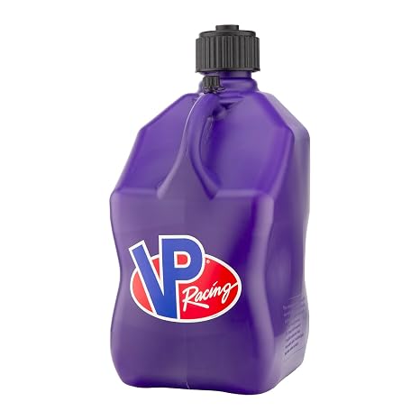 VP Racing 3612-CA, 5.5 Gallon Motorsport Racing Jug with Contoured Handle, Multipurpose Cap and Rubber Gaskets, Translucent Purple (4 Pack)