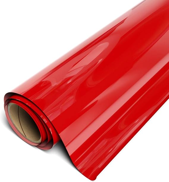 Siser EasyWeed Heat Transfer Vinyl 11.8" x 5ft Roll (Red) - Compatible, Cricut, Silhouette and Other Craft/Professional Cutters - CPSIA Certified