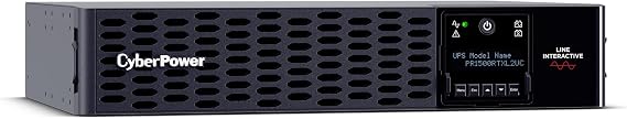 CyberPower PR1500RTXL2UC Smart App Sinewave UPS Battery Backup and Surge Protector, 1500VA/1500W, 8 Outlets, 2U Rack/Tower, AVR, EBM Option, Built-in Cloud Monitoring, UL Certified