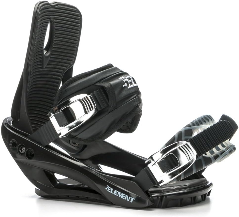 5th Element Summit Stealth Adult Snowboard Bindings for Men-Designed for New or Replacement Snowboards. Universal bindings disc and Hardware for Beginner to Intermediate