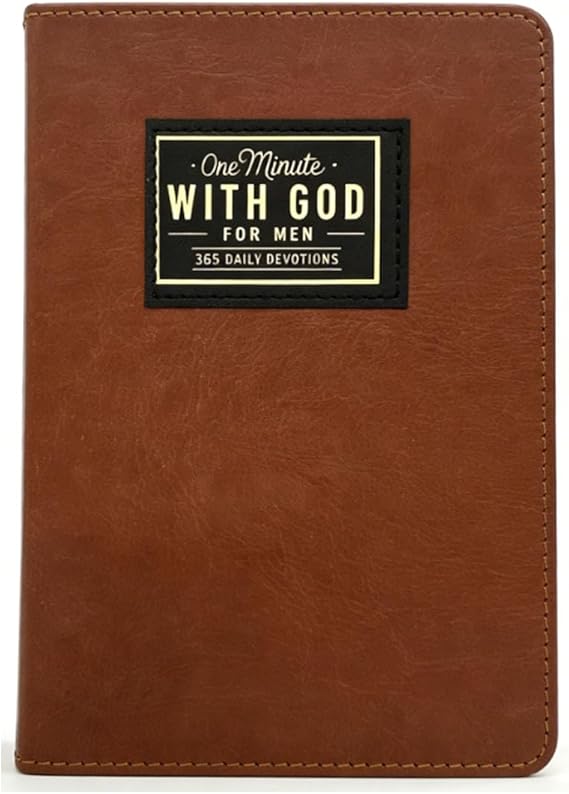 One Minute with God for Men, 365 Days of Daily Prayer Brown Book, Daily Devotional and Prayer Journal, 2026 New Bible Prayer Tracking Diary