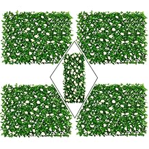 DOEWORKS Expandable Fence Privacy Screen for Balcony Patio Outdoor, 4PCS Faux Ivy Fencing Panel for Backdrop Garden Backyard Home Decorations