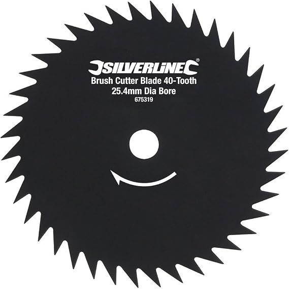 Silverline Gardening Brush Cutter Blade 40-tooth Grass Cutting Tool 25.4mm Bore