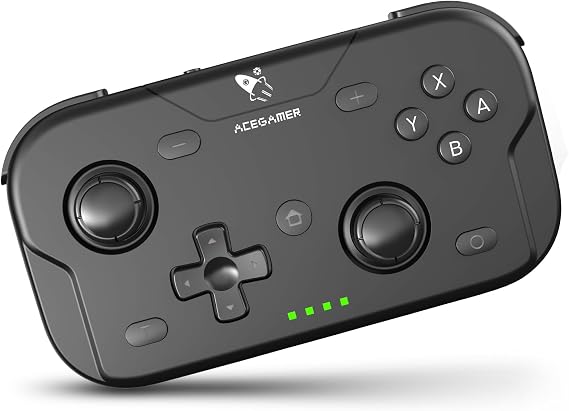 AceGamer ポケットコントローラー ワイヤレスコントローラー ミニサイズ 持ち運びにやすい 昇降式スティック 自動連射機能 6軸ジャイロセンサー ワンボタンでウェイクアップ Switch/PC/IOS/Androidに対応 ブラック