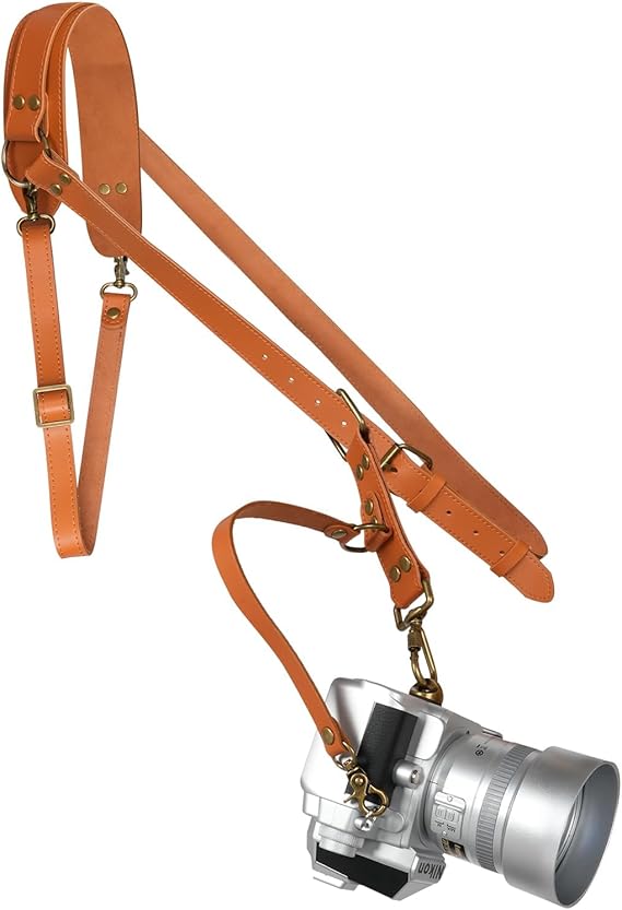 S1 Leather Camera Strap for 1 Camera,Single Camera Harness | Perfect Hands-Free Gear for Wedding And Travel Photography, Universal 1/4" Screw Mount fits All Dslr and Slr Cameras