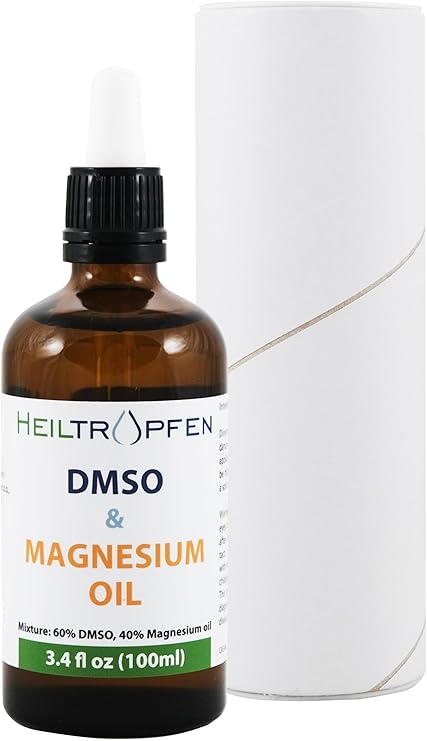 DMSO & Magnesium Oil Mixture by Dr. Hartmut Fischer (3.4 Oz), Pharmaceutical Grade Ingredients, High Purity, Low Odor, Heiltropfen