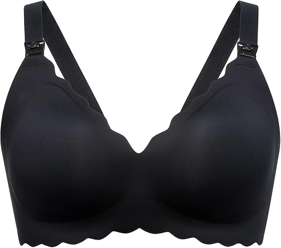 momcozy Nursing Bras for Breastfeeding Seamless Maternity Bra without Underwire Classic Nursing Bra with Jelly Stripe Support
