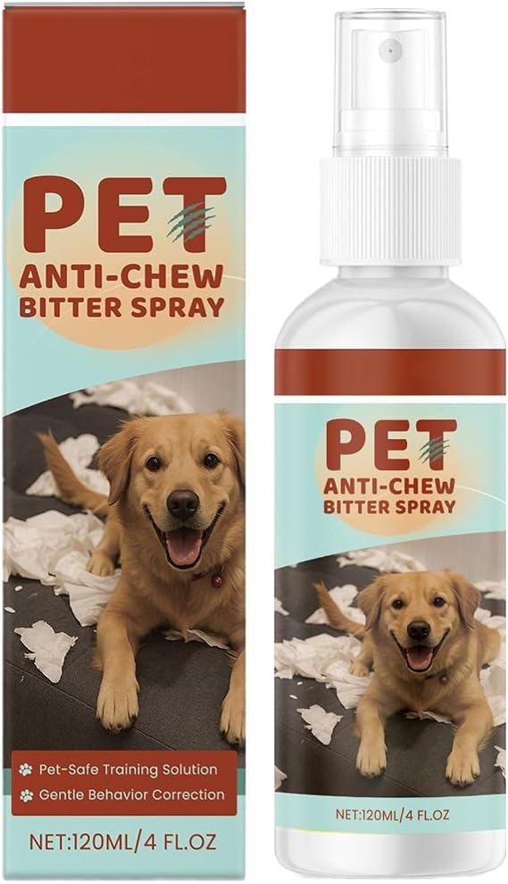Cat Repellent Spray, Indoor Scratch-Prevention, 4.2 fl oz 120 ml, Dog Protection Spray, Indoor and Outdoor Use, Chew Prevention, Pet Training Aid | Repels Insects