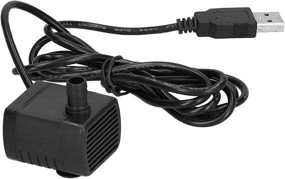 Water Pump, 150mA Submersible Mini Ultra Quiet 170L/H DC 5V Brushless for Aquariums, Fish Tank, Fountain, Hydroponics, Ponds, Statuary
