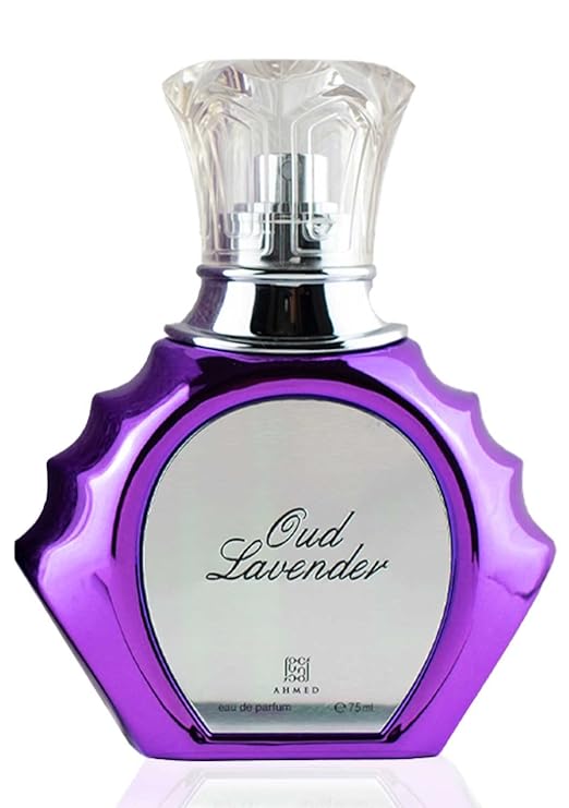AHMED Oudh Lavender 75 ML EDP Oriental Fragrance for Men and Women with Bold, Fresh, Luxurious and Sensual Versatile Oudh Leather Perfume Accords by Al Maghribi Arabian Perfumes Dubai