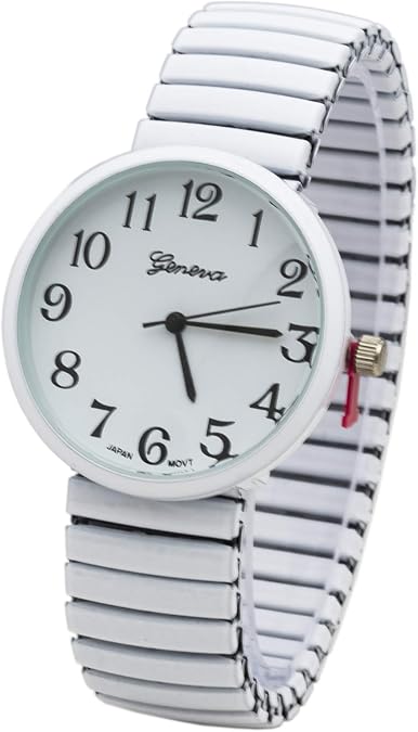 Collections Women's 36mm Case Plain Casual Stretch Band Watch