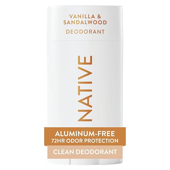 Native Deodorant Contains Naturally Derived Ingredients, 72 Hour Odor Control, Deodorant for Women and Men, Aluminum Free, Vanilla & Sandalwood 2.65oz