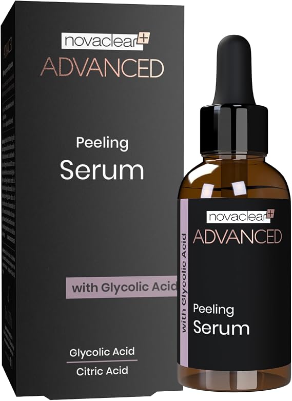 Novaclear Advanced Peeling Serum with Glycolic acid, Peeling Solution for Glowing Skin, Smooth Texture & Pore Cleansing | Weekend Facial Exfoliant or Peel |30 ml