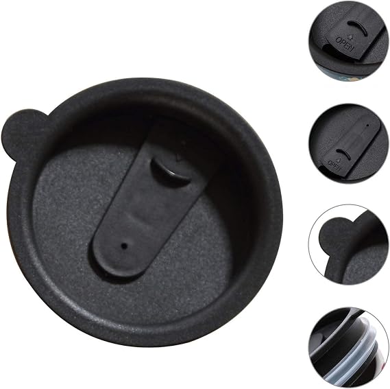 Topadorn Replacement Lid for 17oz Ceramic Travel Mugs, Black
