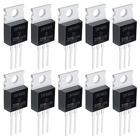10 Pcs MOSFET Transistors IRF4905 74A 55V Field Effect Tubes P-Channel To-220 Power MOSFET Feld Effect Transistor Rectifier