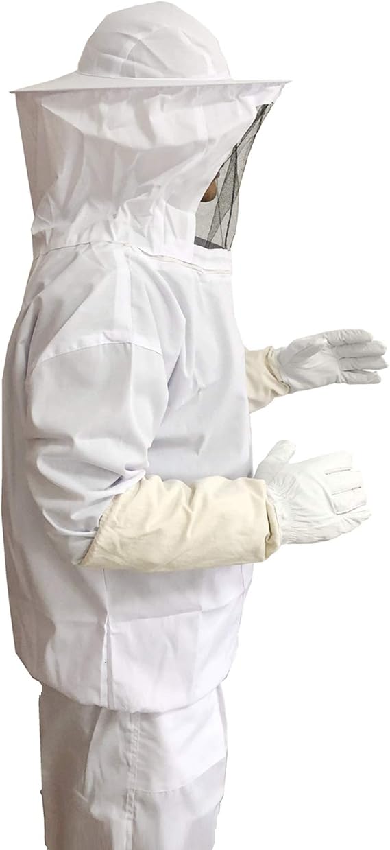 Xgunion Professional Beekeeper Suit with Jacket Pants and Gloves | Full Body Beekeeping Suit for Men and Women - Complete Protection Bee Keeping Equipment Set