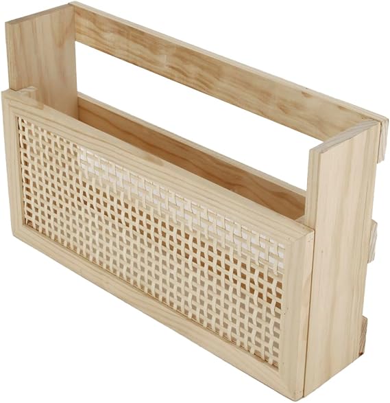Wooden Magazine Rack Wall-Mounted DIY Home Decor Magazine Holder Mail Sorter for Office Entryway Kids room and Living Room.