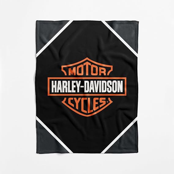 Harley-Davidson Classic Framed Silky Soft Swaddle Blanket, 40 x 50 in
