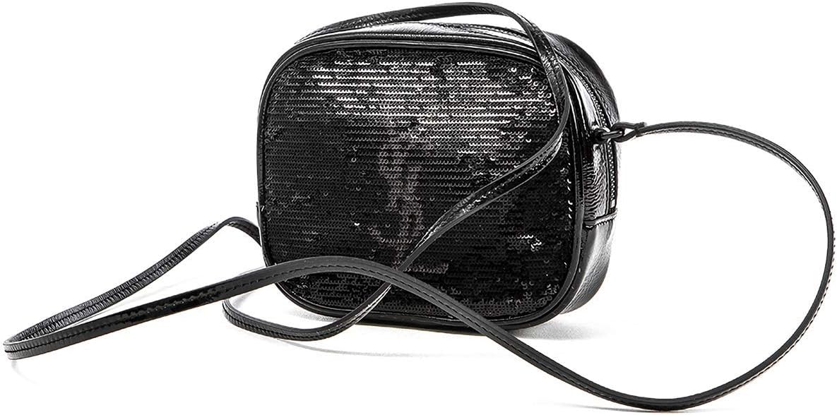 SAINT LAURENT Women's Classic Monogram Leather Shoulder Bag Pochette Mini Bag Black